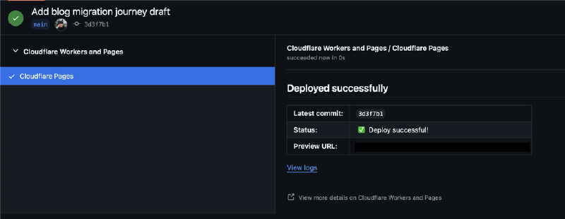 screenshot-cloudflare-pages-github-integration-done